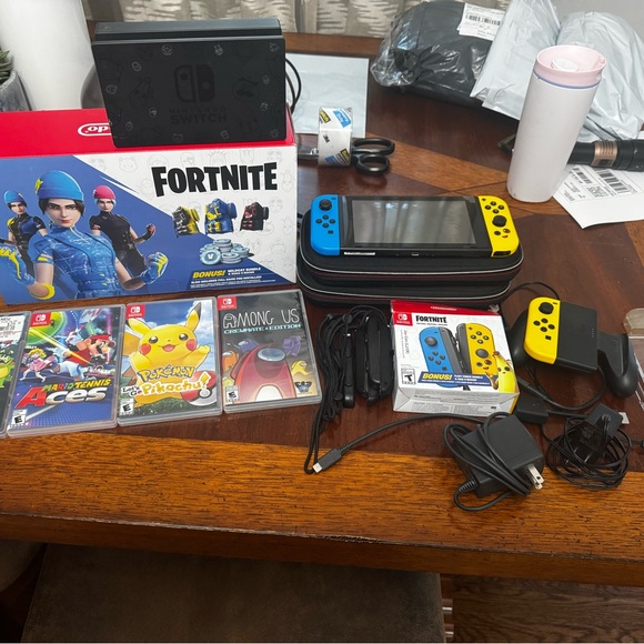 Nintendo Switch Fortnite Edition - Black, Blue, and Red - Picture 2 of 11